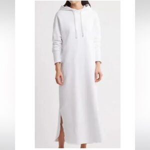 Frank & Eileen James Hooded Maxi Dress in white size small